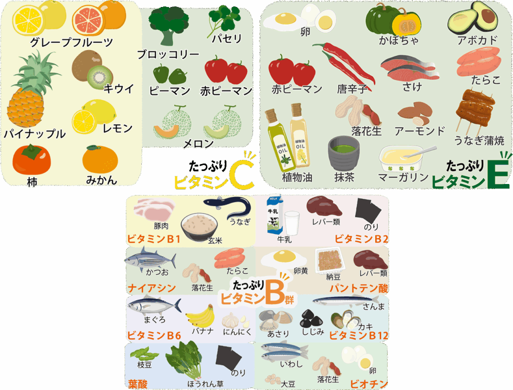 美容面で注目のビタミン：肌や髪への効果